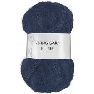 Viking Kid-Silk 326 Marine Indhold: 77% Kid Mohair, 23% silke Vægt/længde: 25 g = ca. 200 meter Anbefalede pinde: 3 mm Strikkefasthed: 10 cm = 24 m Vask: Max 30 °C / Tørres fladt.