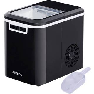 Arebos® Ismaskine 2,2L - 2 isterningestørrelser, LED-display, timer, 12 kg på 24 timer.