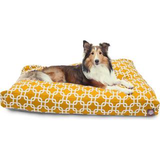 Majestic Pet Shredded Memory Foam Hundeseng Stor med aftageligt, vaskbart betrk - Rektangel Ortopdisk Hundeseng - Holdbar Hundekasse Seng - Fla