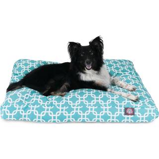 Majestic Pet Shredded Memory Foam Hundeseng Medium med aftageligt vaskbart betrk - Rektangel Ortopdisk Hundeseng - Holdbar Hundekasse Seng - Fl