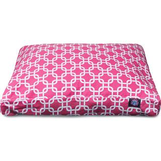 Majestic Pet Shredded Memory Foam Hundeseng Lille med aftageligt vaskbart betrk - Rektangel Ortopdisk Hundeseng - Holdbar Hundekasse Seng - Fla