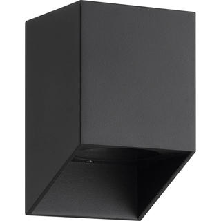 Udendørs væglampe Nico Square, sort, aluminium, nedadrettet, IP54