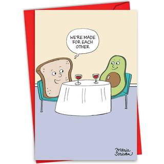 NobleWorks - rolig vuxen Valentine's Day Card - Naughty Humor for Valentine Notecard With Envelope (1 Card) - Clam Present C9214VDG
