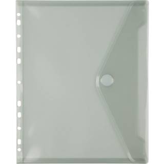 JAM PAPIR Plast 3-hullers hulbinderkonvolutter med krog- og lkkelukning - Brevhfte - 9 1/2 x 11 1/2 - Rggr - 3/Pakke