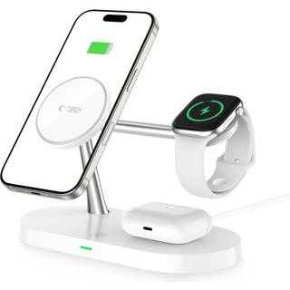 Tech-Protect A12 3-in-1 Trådløs Oplader 15W - Hvid