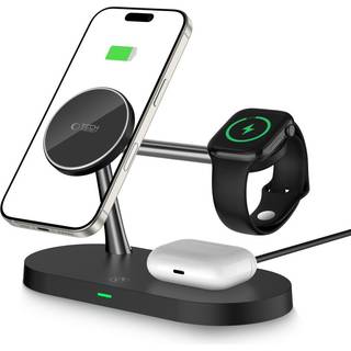Tech-Protect A12 3-in-1 Trådløs Oplader 15W - Sort