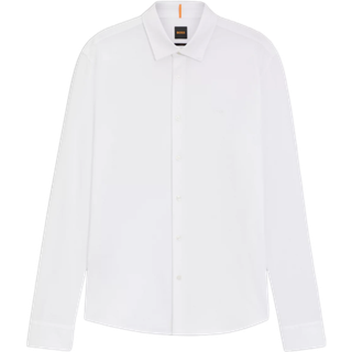 Slim fit skjorte i meleret bomuldspiqué