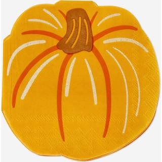 Græskarformede servietter - 15 stk