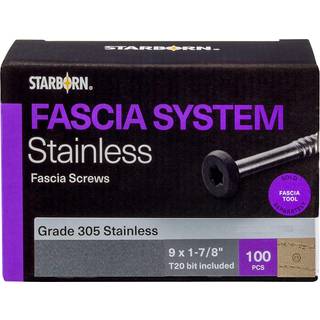 Deckfast fascia skruvar #65 Rosy Brown 9 x 1-7/8 """" Rostfritt stål fascia skruvar - 100 stycken