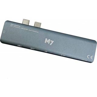 M7 USB-C 7-i-2 hub med HDMI, 2x USB 3.0, SD, microSD & USB-C