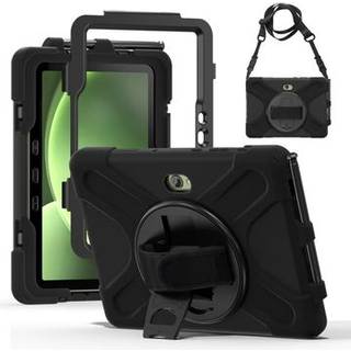 Samsung Galaxy Tab Active5 Pro Heavy Duty 360 Cover med Håndrem - Sort
