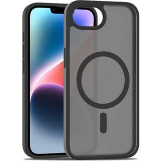 EIDERWOOD iPhone 16e Mat Hybrid Bagside Cover - MagSafe Kompatibel - Gennemsigtig / Sort