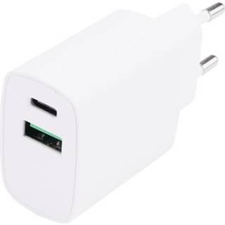 Dobbeltportslader USB-A 18W USB-C 20W PD