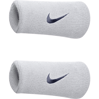 Nike Swoosh Doublewide armbånd (White/Obsidian OSFM)