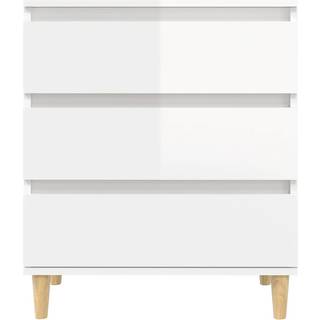 Skænk 60X35X70 Cm Konstrueret Træ - Hvid højglans