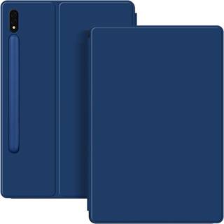Samsung Galaxy Tab S8 / S7 - EIDERWOOD Kunstlæder Flip Cover m. Pen Holder - Blå