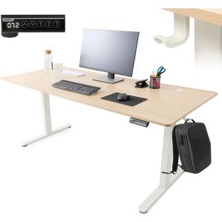 Arebos® Elektrisk højdejusterbart skrivebord 180x80 cm Memory-funktion Justerbart computerskrivebord Stå-sidde-bord