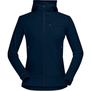Norrøna Women's Falketind Warmwool2 Stretch Zip Hood Indigo Night, XS