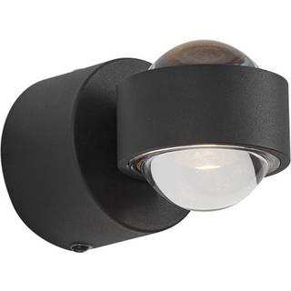 Design væglampe sort inkl. LED IP44 - Lens