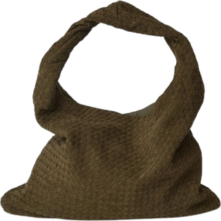 Gina Tricot-Braided large bag-flettede tasker-Grøn-ONESIZE-Dame