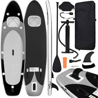 oppusteligt paddleboardsæt 360x81x10 cm sort