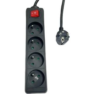 MICROCONNECT 4-way Power Strip on/off