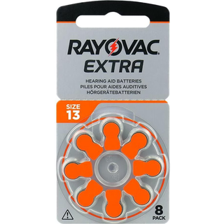 Rayovac Extra 13 (8 stk) høreapparatbatterier - 0% kviksølv