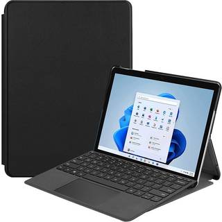 Microsoft Surface Go 4 - EIDERWOOD Kunstlæder Flip Cover - Sort