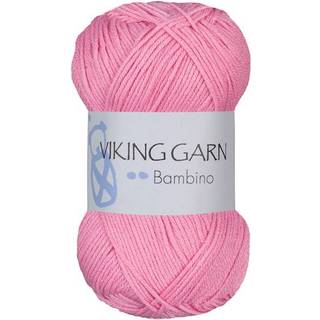 Viking Bambino 464 Pink Indhold: 50% Bambus, 50% bomuld Vægt/længde: 50 g = ca. 176 meter Anbefalet pind:3 mm Anbefalet hæklenål:2.5 mm Strikkefasthed: 10 cm = 28 m Vask:40°C / Tørres fladt.