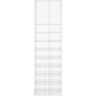 Skoreol 54X34X183 Cm Konstrueret Træ - Hvid højglans