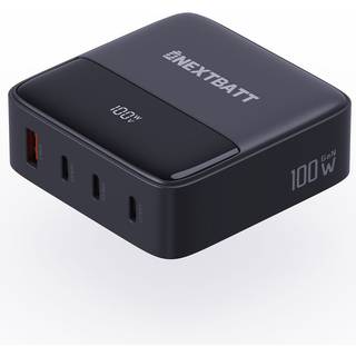 NEXTBATT GaN 100W multiport USB-C/USB-A hurtigoplader
