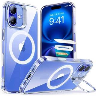 iPhone 16 - ESR Classic Hybrid Cover m. Kickstand - MagSafe Kompatibel - Gennemsigtig