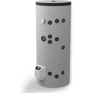 Solvarmebeholder 200 L - Fritstående med 2 spiraler og elektronisk kontrol