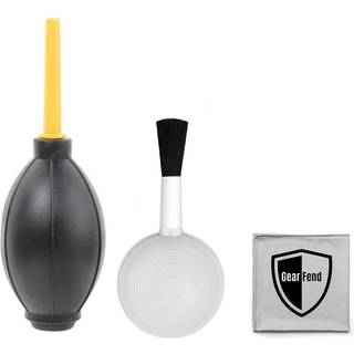 Gearfend Dust Cleaner Kit Strong Cleaning Air Blower + Soft Brush Blower til kamera & Camcorder Lens LCD -sk?rme osv. + Mikrofiberklud