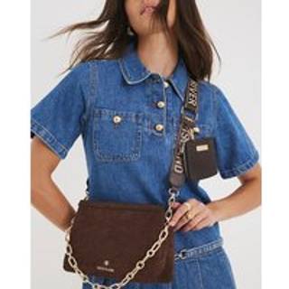 River Island River Island Brown Suedette Chain Front Bag