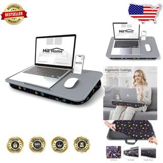 Millhome Lap Desk | Brbart skrivebord til brbar computer - Passer til op til 17,3"" brbare computere - Aftagelig og vaskbar pude Telefonholder
