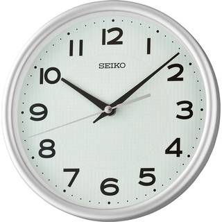Seiko QXA836S Wand- und Tischuhr Quarz mit Leisegang Silberfarben