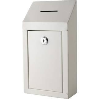 Metal Donation Box Charity Steel Collection Box Office Prough Office Box Secure Box med top slot og lås med nøgler vægmontering med forborede hul