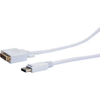 Prokord Cable Displayport - Dvi-d Single Link 1m White 1m. Displayport Dvi-d Hvid