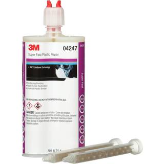 3M Super hurtig plastreparation 04247 Tranlucent farve Klar til brug To-delt epoxy Efterbehandling Kl?bemiddel 200 ml/6,75 fl oz patron