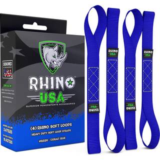 Rhino USA Soft Loop Motorcykel Tie-Down Stropp (4PK)-10 427lb Max Break Strength 1.7 """" X 17 """" Heavy-Duty Tie Downs til brug m/skr?bel