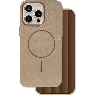 Glitter Thin Mag case for iPhone 16 Pro Max 6,9" brown