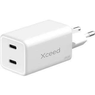 Xceed 35W GaN Multifunktionel Vægoplader - 2 x USB-C - Hvid