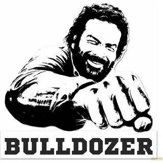 Bud Spencer 3D Tin Sign Bulldozer black/white 45 x 45 cm