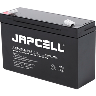 Japcell blybatteri JC6-12 AGM, 6V/12Ah
