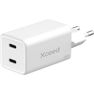 Xceed 65W GaN Multifunktionel Vægoplader - 2 x USB-C - Hvid