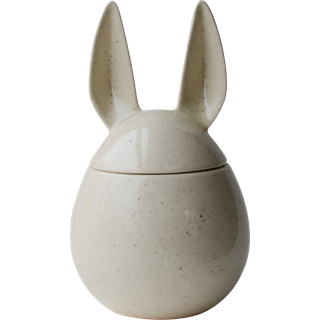 Dbkd Eating Rabbit Krukke Med Låg 20 Cm - Påskdekorationer Keramik Vanilje - 20190101VA