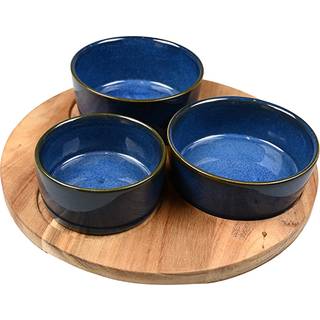 Bakke med 3 skåle H.4 x Ø.20 cm