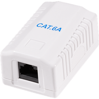 Cat.6A Surface Mounted Box 1 x RJ45, unshielded