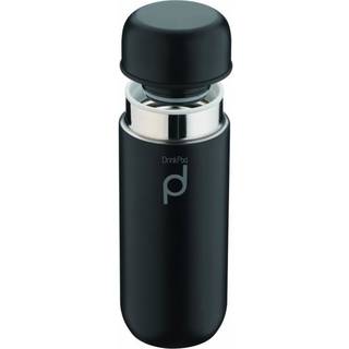 &#34;DrinkPod&#34; termisk isoleringsflaske i rustfrit stål, 200 ml, Sort - Gr